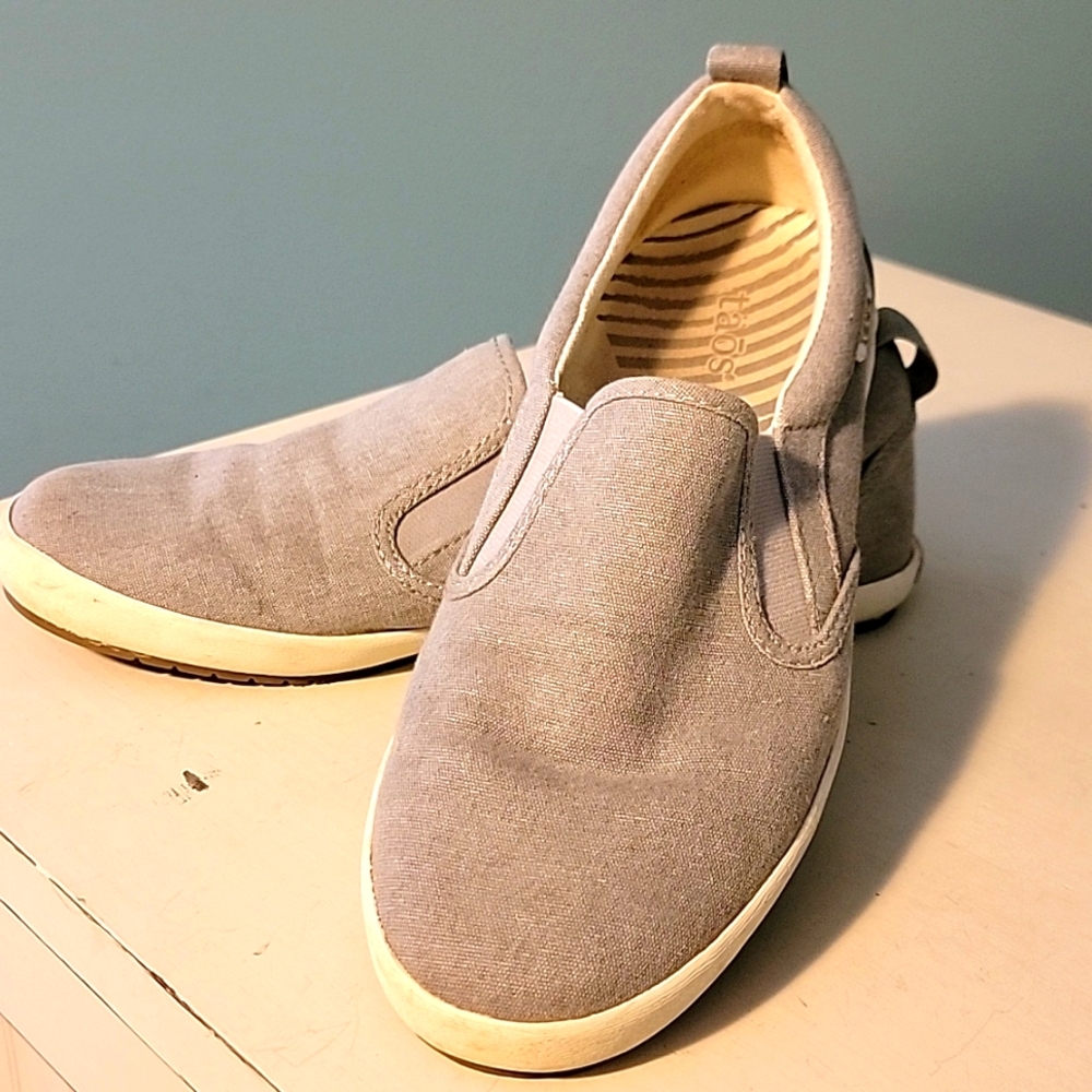 TAOS Dandy Canvas Slip-On Sneakers Rubber Soul Grey Size 9 - Picture 6 of 7